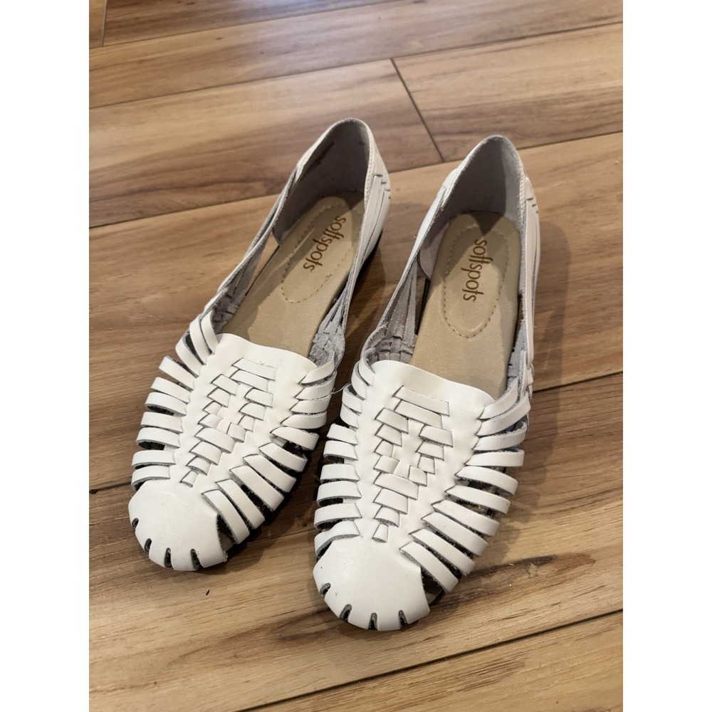 Fisherman Trinidad White Huaraches Leather Weave Flats Sandals Women's Size 11